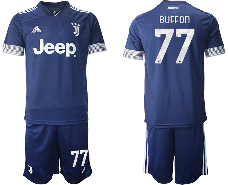 Men 2020-2021 club Juventus away #77 blue Soccer Jerseys->juventus jersey->Soccer Club Jersey